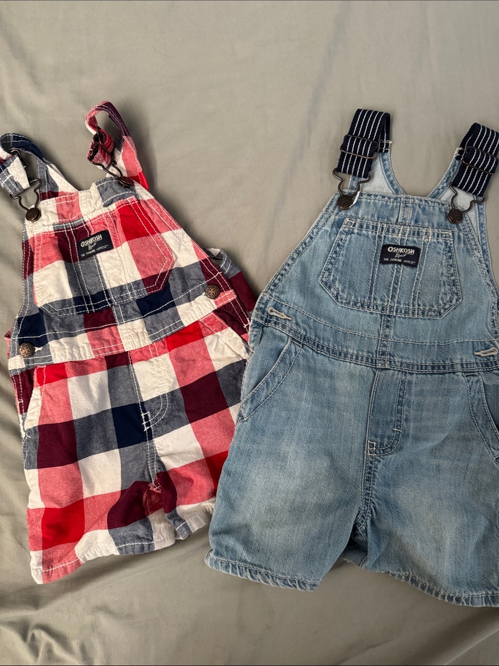 Set of 2 18m overall shorts